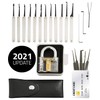 LOCK COWBOY 20-Piece Lockpicking Set Professional with Transparent Padlock in