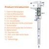 Proster Digital Vernier Caliper 8 Inch/200 mm Stainless Steel Electronic