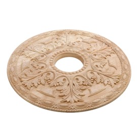 Antrader Ceiling Medallion,Wood Ceiling Cover Home Lighting Ceiling Medallions Ring Ceiling Fan Medallion for Light Fixtures and Ceiling Fans,2.8" ID x 11.8" OD