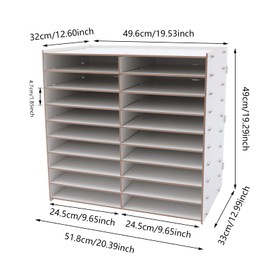 18 Slots Literature Organizer Desktop Document Mail Literature Classroom Mailbox Office Mailbox Organizer Wood Adjustable Literature Literature for Office Home School Classroom Keepers