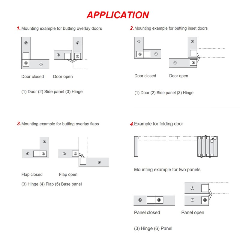 GEFONG Mini Cylindrical Barrel Hinge 14mm for Cabinet Door Panel