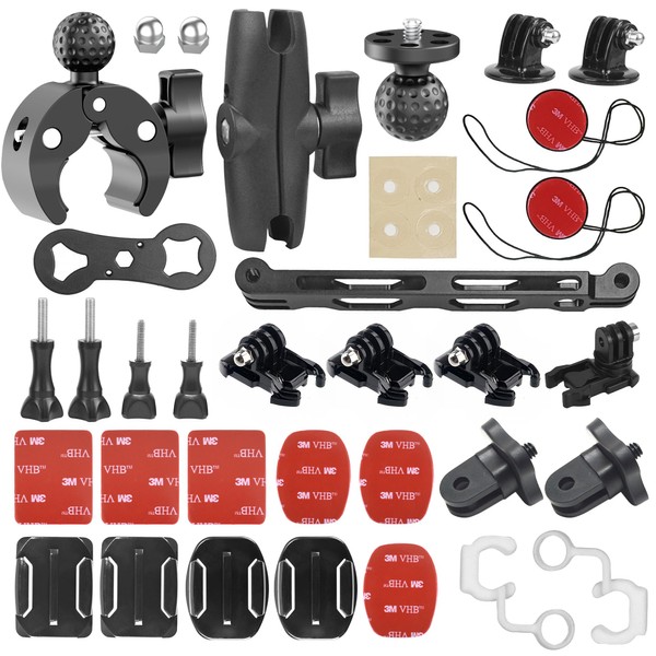 MomenTrue 38 in 1 Motorcycle and Bicycle Mount Kit for