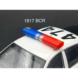 LED Ready Lightbar 1/18 LED Ready Aerodynamic Lightbar LAPD Blue Red Clear Amber Police Sheriff