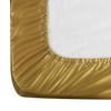ROOEE Satin Silk Fitted Sheet with Pillowcase Set Breathable Soft