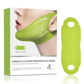Parche Hidrogel Orejero V‑Line para Papada y Mandíbula, Efecto Frío Reafirmante, Hidratante para Contorno Facial, 4 Piezas