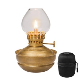 Thous Winds Oil Lamp, Brass Vintage Oil Lantern, Windproof Light for Outdoor Camping Garden Home Decor -Luminara, with Storage Case