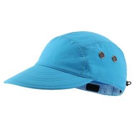 Connectyle - Gorra de protección solar UV para hombre, gorra de senderismo con solapa para el cuello, sombrero de pesca, Azul-cielo, Large