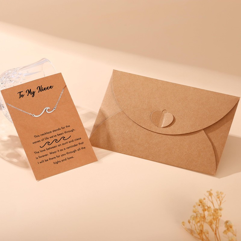 RZKING Niece Gifts From Auntie, Wave Necklace Gifts For Women