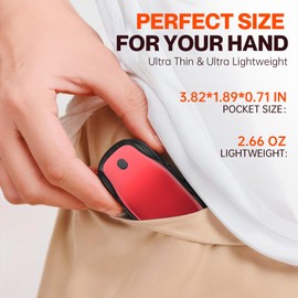 Hand Warmers Rechargeable 2 Pack, 6000mAH Hand Warmers, AI Smart Long Heating Electric Hand Warm, Portable Pocket Hand Heater, Fits for Outside, Camping, Hunting, Fishing, (Red)