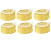 (6) Medela Solid Lids - Yellow/ solid cap/ bottle lid/ bottle solid cap - for Medela Bottles
