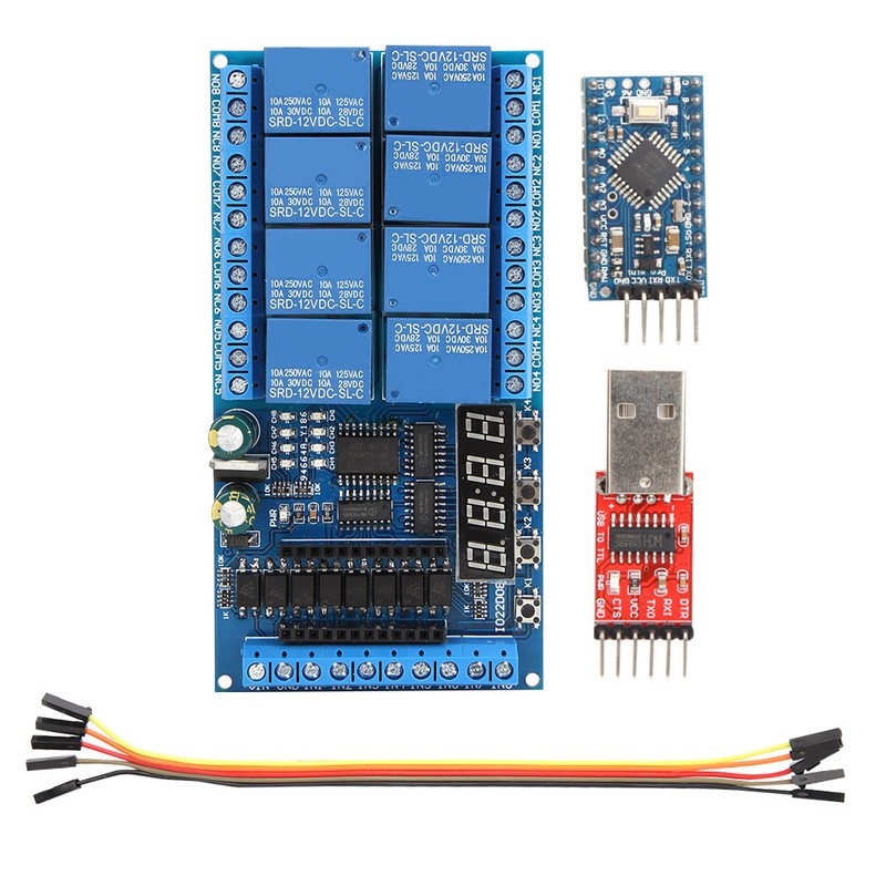 DC 12V 8 Channel Pro Mini PLC Relay Shield Module