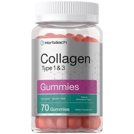 Collagen Gummies Type 1 & 3 – 70 Strawberry-Flavored Gummies for Skin, Hair, Nails, Joint & Bone Health – Daily Beauty & Wellness Support