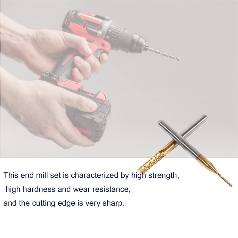 10pcs End Mill Cutter 1.0mm 1.5mm 2.0mm 2.5mm 3.0mm Carbide