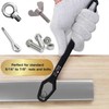 Teocpai 2 Pcs Black Universal Wrench Set, 8-22mm Universal Multifunctional