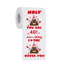 Toilettenpapier zum 40. Geburtstag für Frauen und Männer, fröhlicher Streich, witzige Geschenke, Dekoration zum 40. Geburtstag, lustige Toilettenpapierrollen, Geschenke für Frauen und Männer, 40