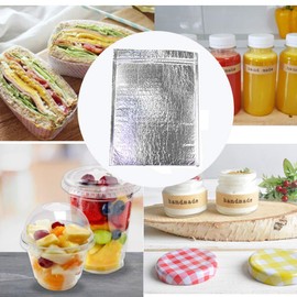 With Molly Insulated Easy Zip Lock Resealable Aluminum Bag with ice pack Lunch Bag Sandwich Bag Hot & Cold Pouch Reusable Thermal Picnic Bag (6 x 10 Inch)