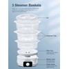 Cozeemax 13.7QT Electric Food Steamer for Cooking, 3 Tier Vegetable