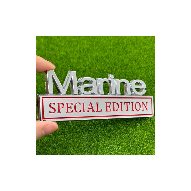 2 Pack Marine Edition Car Emblem - 3D Metal Badge