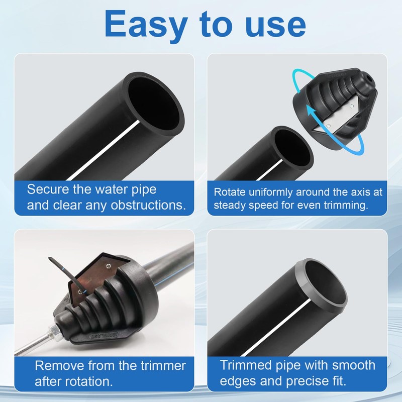 DGMI Plastic pipe chamfer tool, pipe deburring tool, PE pipe