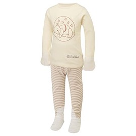 ScratchSleeves Sleepy Bear Pyjamas for Itchy Babies and Toddlers Cappuccino 6-9 Months, cappuccino