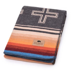 Chubbuck 100% Wool Blanket Camping (60" x 84") - Large Warm Blanket for Camping, Emergency, Outdoor Concerts and Home Use - Reversible, Fire Retardant, Soft and Warm Blankets for Winter (Zion)