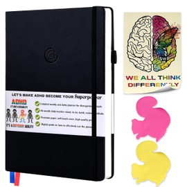 The ADHD Planner for Adults - 6 Month Undated Weekly Daily Full Focus Planner Organizer Notebook - Organizing Solutions for People with ADHD and Neurodivergent Men and Women (Black)