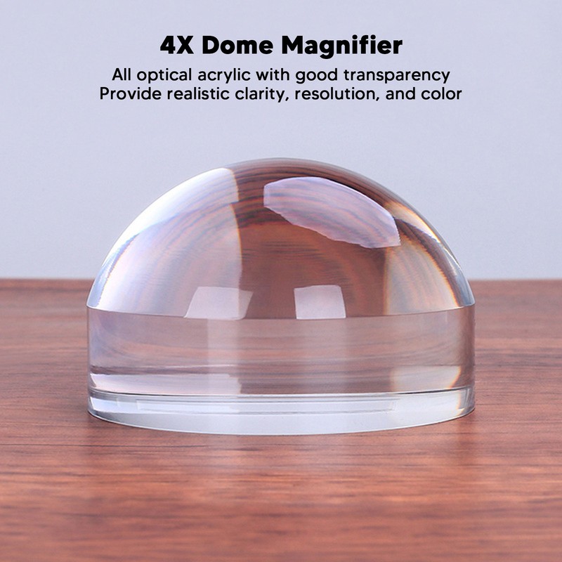 4X Magnifying Glass Full Optical Acrylic High Definition Dome Magnifier