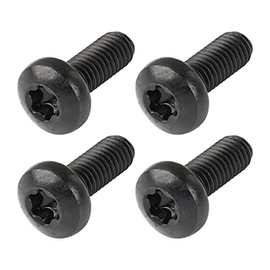 Black Stainless License Plate Screws Compatible with Toyota, Lexus, Honda | 4 Pack | M6-1.0 x 16mm Security T30 Torx