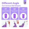 SAVILAND Acrylic Nail Clippers with Magnets: Accurate Trimming Nail Clipper