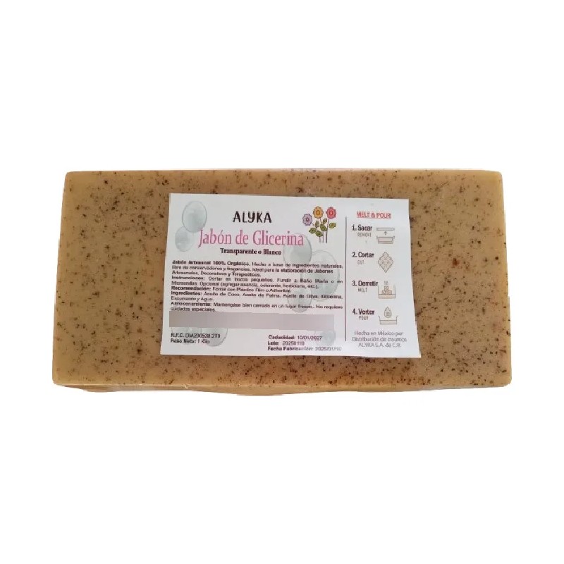 1kg De Jabón De Glicerina De Curcuma Con Flor De