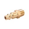 Brass 1/4-Inch NPT Male Industrial Air Hose Quick Connect Adapter,Air