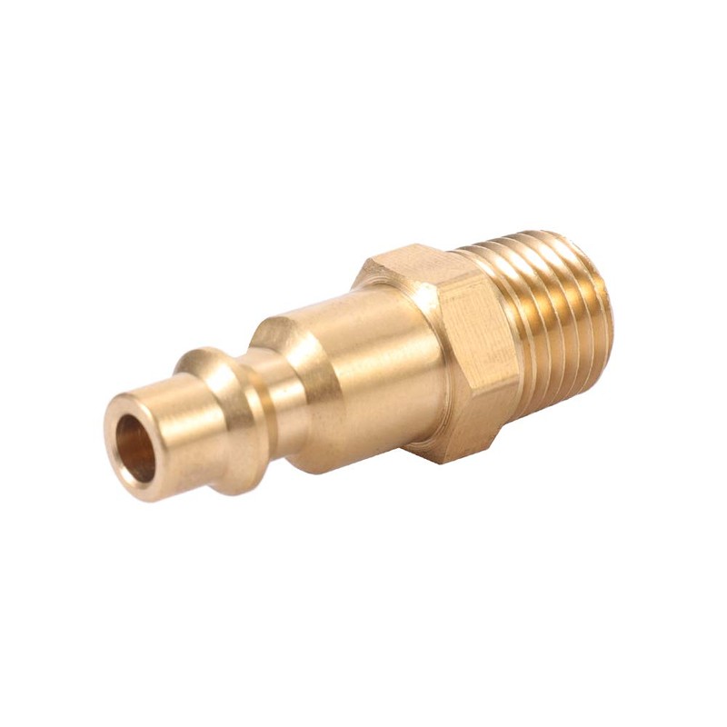 Brass 1/4-Inch NPT Male Industrial Air Hose Quick Connect Adapter,Air