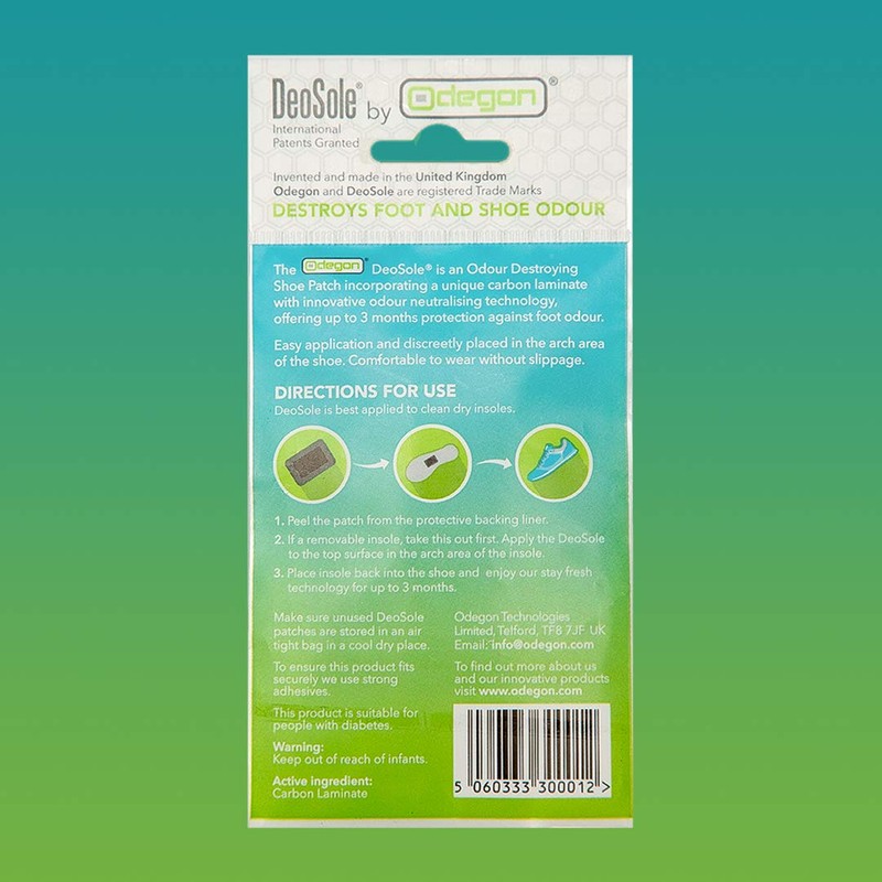 Deosole Shoe Patch Destroys Foot and Shoe Odour 1 Pack