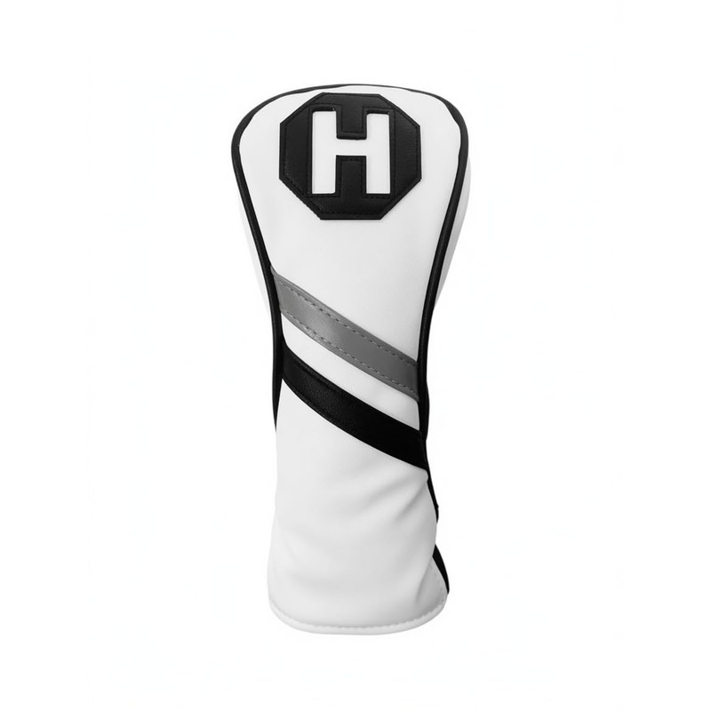 Golfclub headcovers in white (Set of three headcovers)