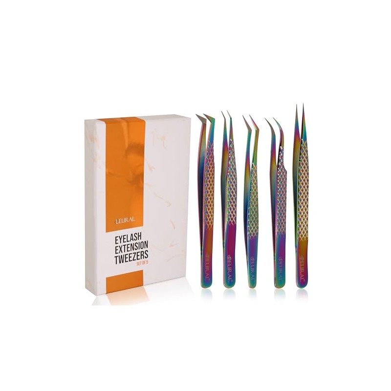 Japanese Stainless Steel Eyelash Tweezers - Straight & Curved, 90