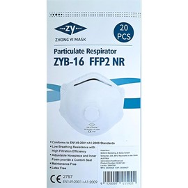 SESCO Certified Disposable Respirator Mask with Valve and Headband