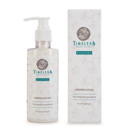 ESSENTIALS Face and Body Lotion - Natural Cosmetics | Lotion for Dry, Blemished Skin | Aloe Vera, Shea and Mango Butter | 200 ml | Increase in Moisture Content +25% | TIMELESS BEAUTY SECRETS