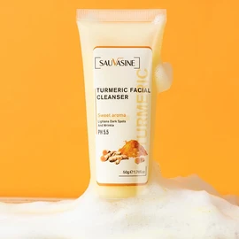 Turmeric Facial Cleanser, pH 5.5, Sweet Aroma, 50g, Lightens Dark Spots and Wrinkles
