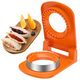 HiYZ Sandwich Cutter and Sealer - Stainless Steel Decruster Sandwich Maker - Peanut Butter and Jelly Crustless Sandwich Bread Pancake Maker Cookie Cutter for Kids Children Boys Girls
