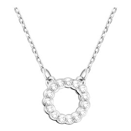 Sofia Milani - Women's Necklace 925 Silver with Zirconia Stones - Flower Circle Pendant, Sterling Silver, Cubic Zirconia