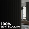 AJAZZ 100% Blackout Accordion Room Divider Curtains - with Flexible