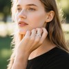 Leaf Ring Sterling Silver Moss Agate Leaf Adjustable Open Rings