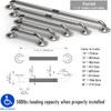 Grab Bar with Knurled Anti-Skid Grip, ADA Compliant 500lbs Supporting,