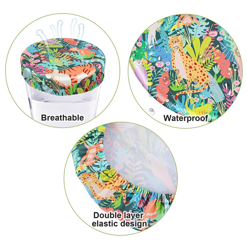 PHOGARY Food Cover Covers, Reusable Elastic Fabric Covers, Multipurpose Food