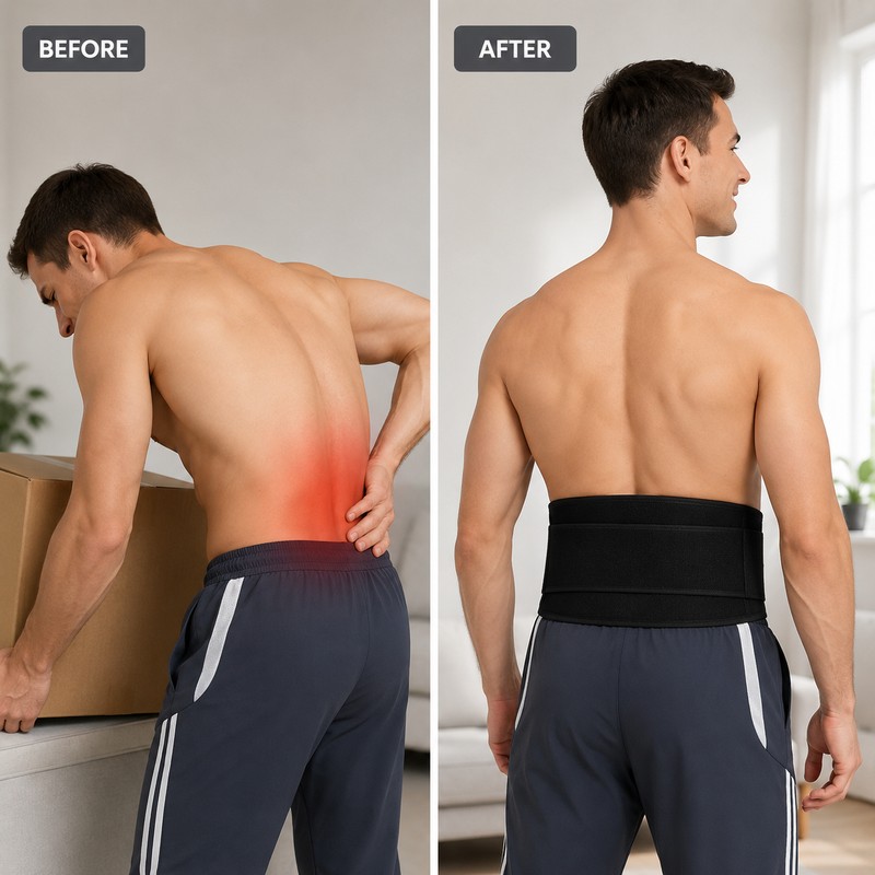 Adjustable Waist Support Belt for Daily Stability – Compression Back
