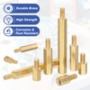 sourcing map M2 Male Brass Hex Spacer Standoffs Screws Nuts,