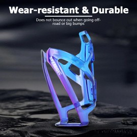 SPEEDCYC Bike Water Bottle Holder Ultra-Light Bicycle Bottle Cage with Screws Tool, Universal Cycling Cup Holder for MTB, Mountain Bikes,Purple_Pro 2 Pack