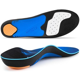 PCSsole Plantillas de soporte ortopédico para arco alto, inserto deportivo cómodo para pies planos, fascitis plantar, dolor en los pies, valgo del pie, sobrepronación para hombres y mujeres