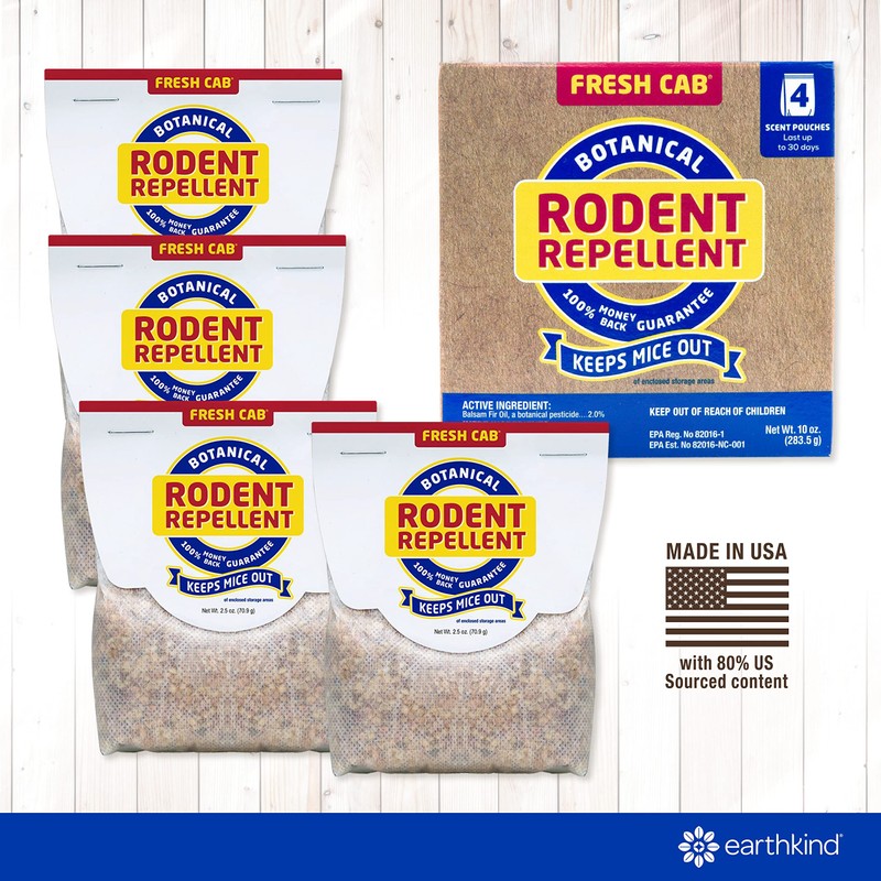 Fresh Cab Botanical Rodent Repellent - Environmentally Friendly, Keeps Mice