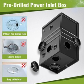 Seeutek 50 Amp Generator Cord - 15 FT 4 Prong Generator Extension Cord with Pre-drilled Power Inlet Box, NEMA 14-50P/SS2-50P Functional Waterproof Cable, High Conductivity, ETL Listed